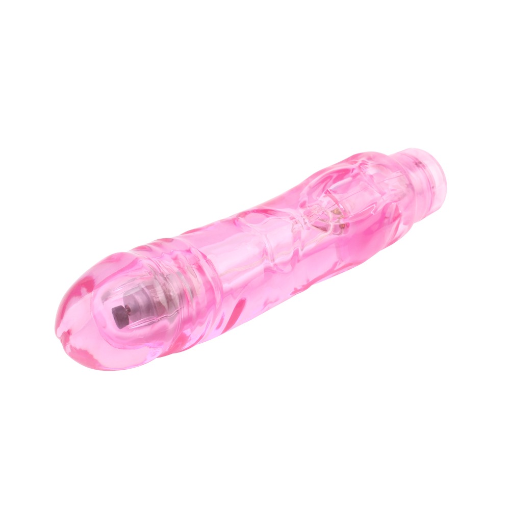 Вибромассажер на батарейках прозрачный Chisa Crystal Jelly Limerence, розовый