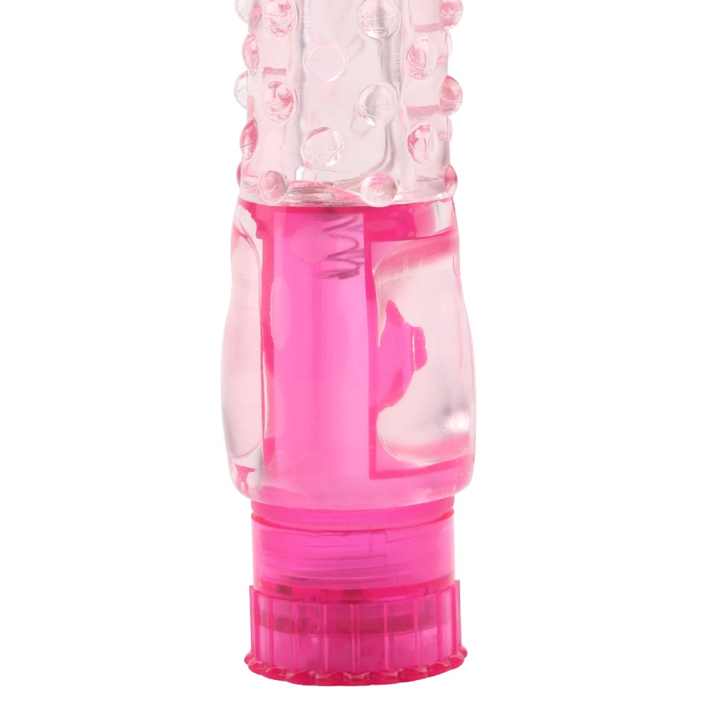 Вібратор із рельєфом Chisa Crystal Jelly Pleaser на батарейках, рожевий