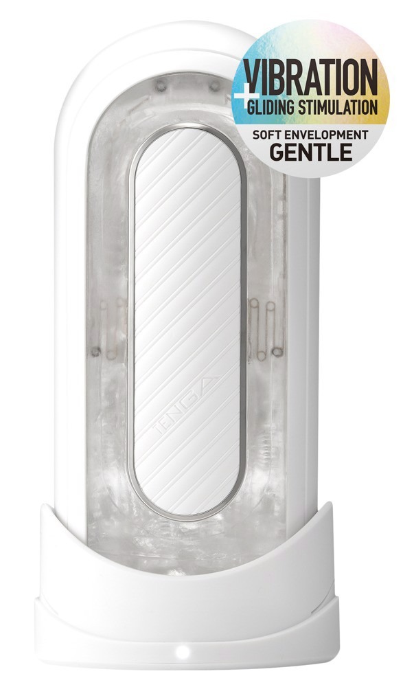 Мастурбатор с вибрацией TENGA Zero Flip Gravity белый