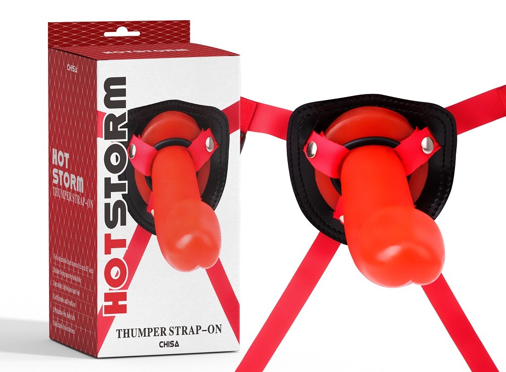 Страпон жіночий Chisa HOTSTORM Thumper Strap-on, червоний
