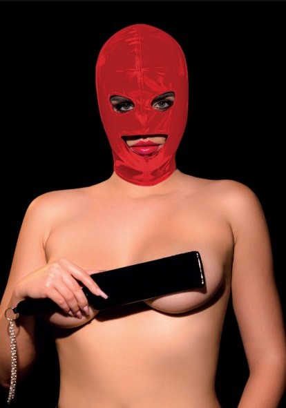 Маска БДСМ Oh My G Latex Mask, червона, O/S