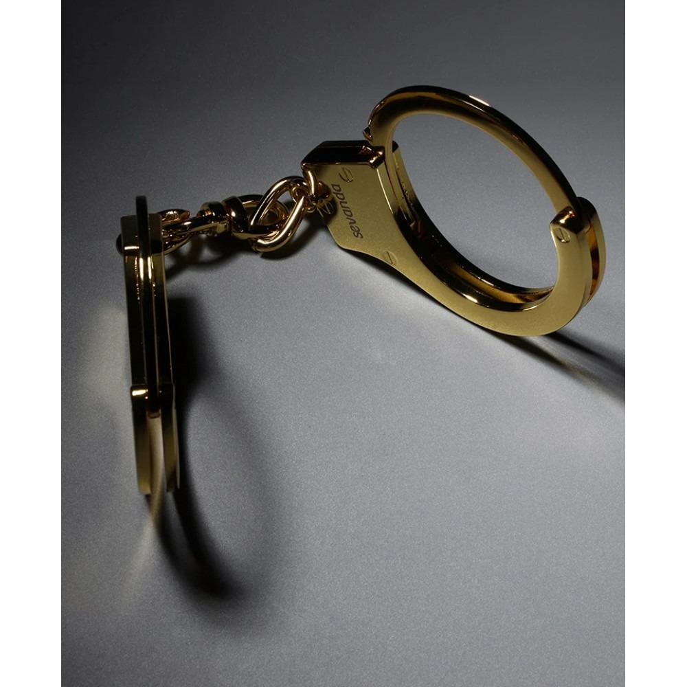 Наручники металлические позолоченные массивные Lockink