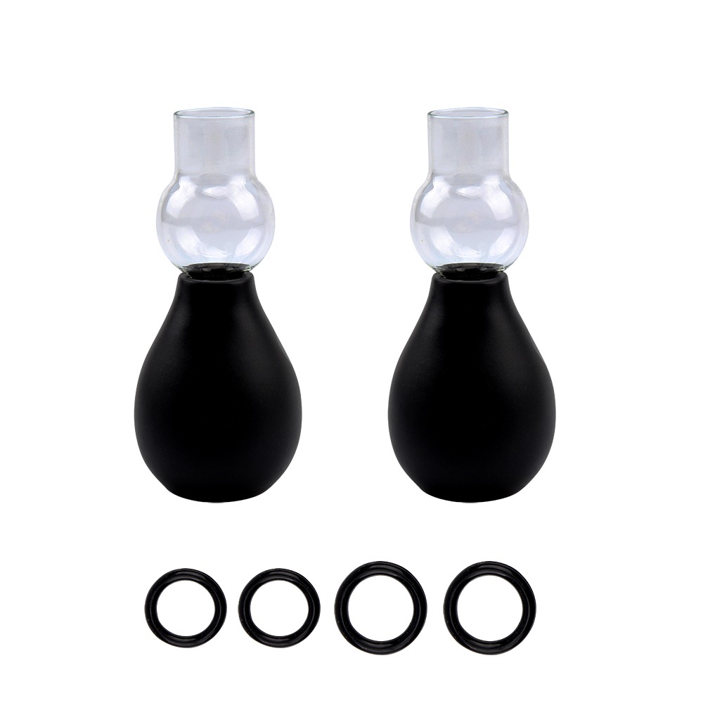 Вакуумные стимуляторы для сосков Chisa Hi Basic Nipple Sucker Set черные, 2 шт.