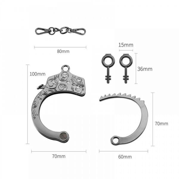 Наручники Розбірні Premium Metal Roomfun, Diamond