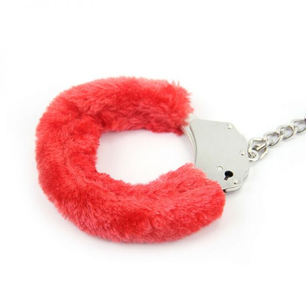 Наручники Roomfun Metal Handcuff With A Long Chain, Red