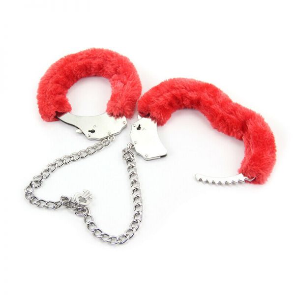Наручники Roomfun Metal Handcuff With A Long Chain, Red
