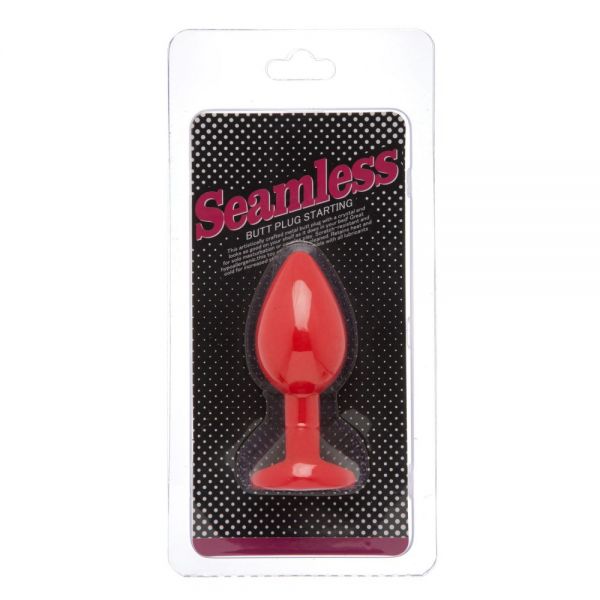Анальна пробка Red Silicone Heart Red, M