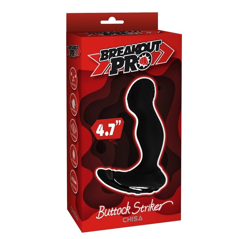 Массажер простаты Chisa Breakout Pro Buttock Striker с вибрацией и пульсацией, черный