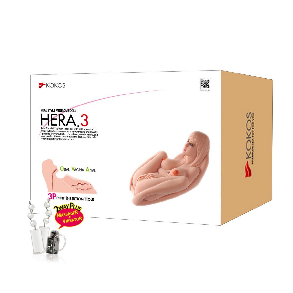 Мастурбатор лялька з вібрацією Kokos Hera 3