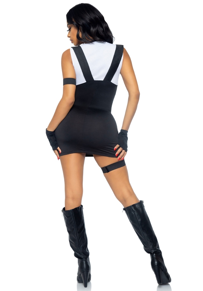 Костюм полицейской S/M Leg Avenue Sultry SWAT, 4 предмета, черный