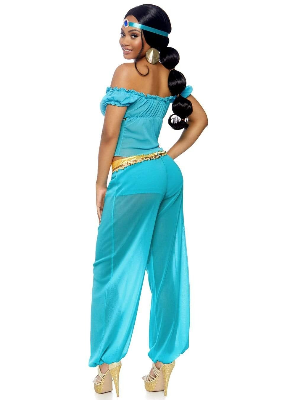 Костюм принцеси Жасмин S Leg Avenue Arabian Beauty, 3 предмети, бірюзовий