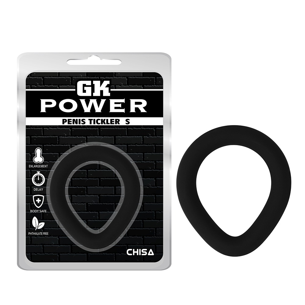 Ерекційне кільце довгастої форми Chisa GK Power, силіконове, чорний