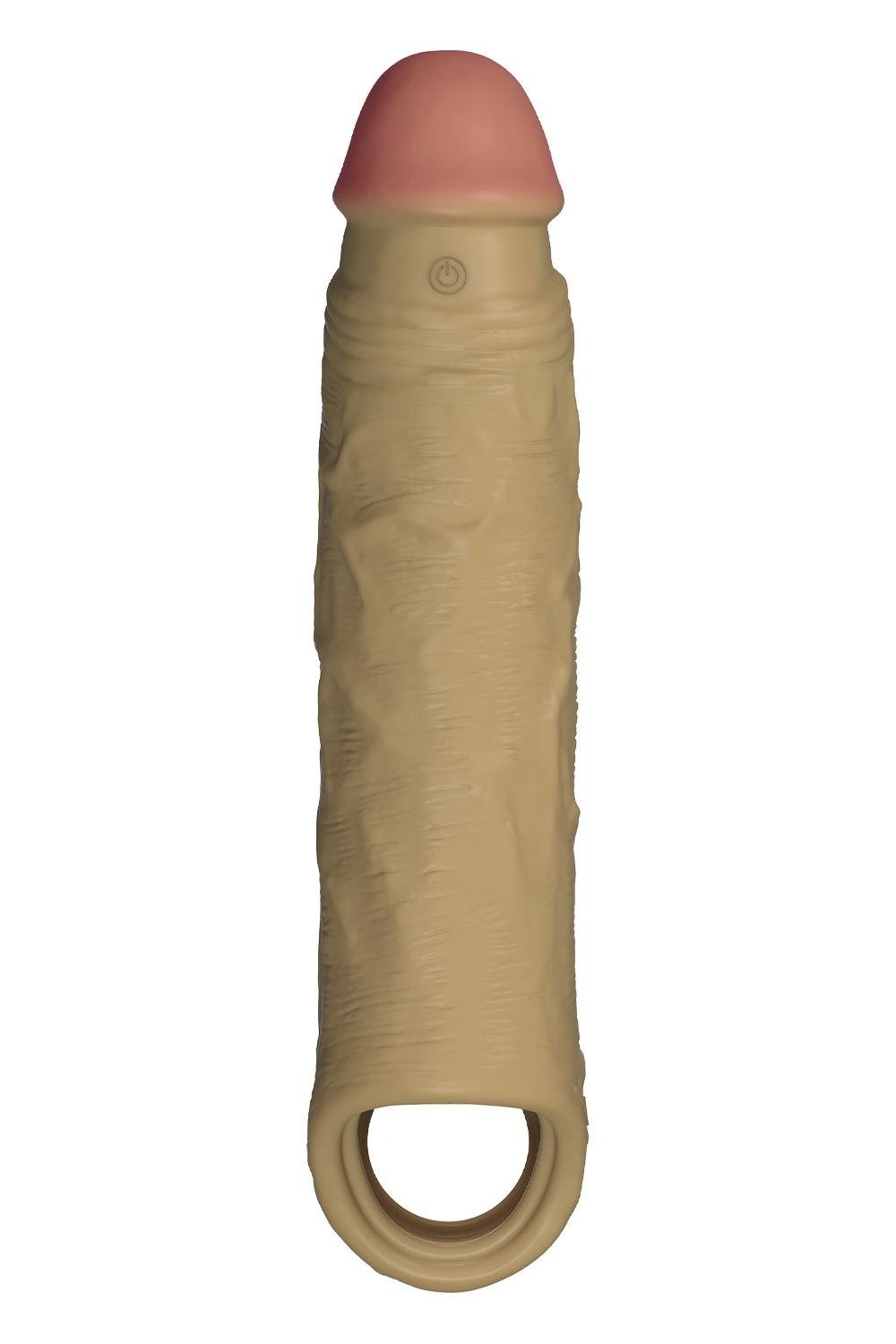Реалістична вібронасадка Shaft Vibrating Sheath Size 2 Oak з пультом, 22.3 см