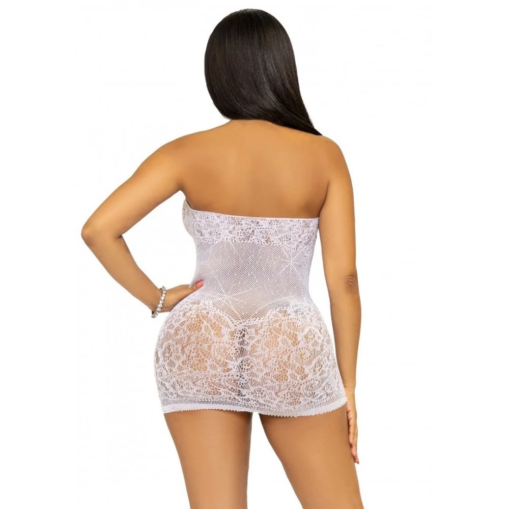 Мини платье в стразах Leg Avenue, белый O\S