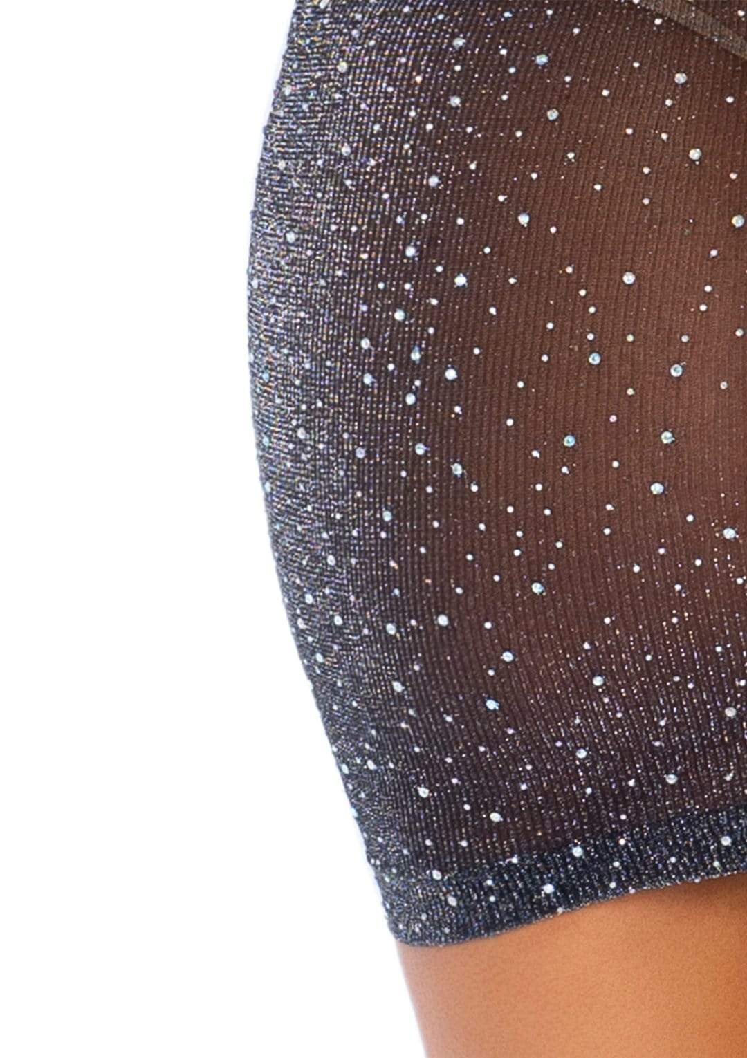 Платье со стразами Leg Avenue Rhinestone полупрозрачное, черное, O/S