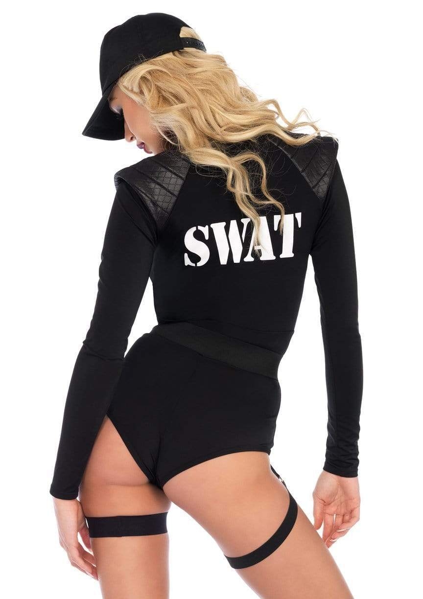 Костюм поліцейської Leg Avenue SWAT Babe, 5 предметів, чорний, S