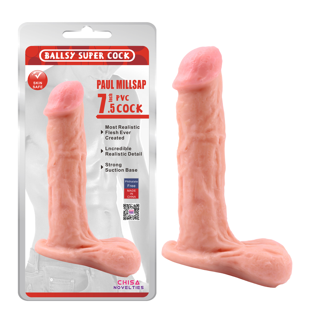 Фалоімітатор реалістичний з мошонкою Chisa Ballsy Super Cock, бежевий