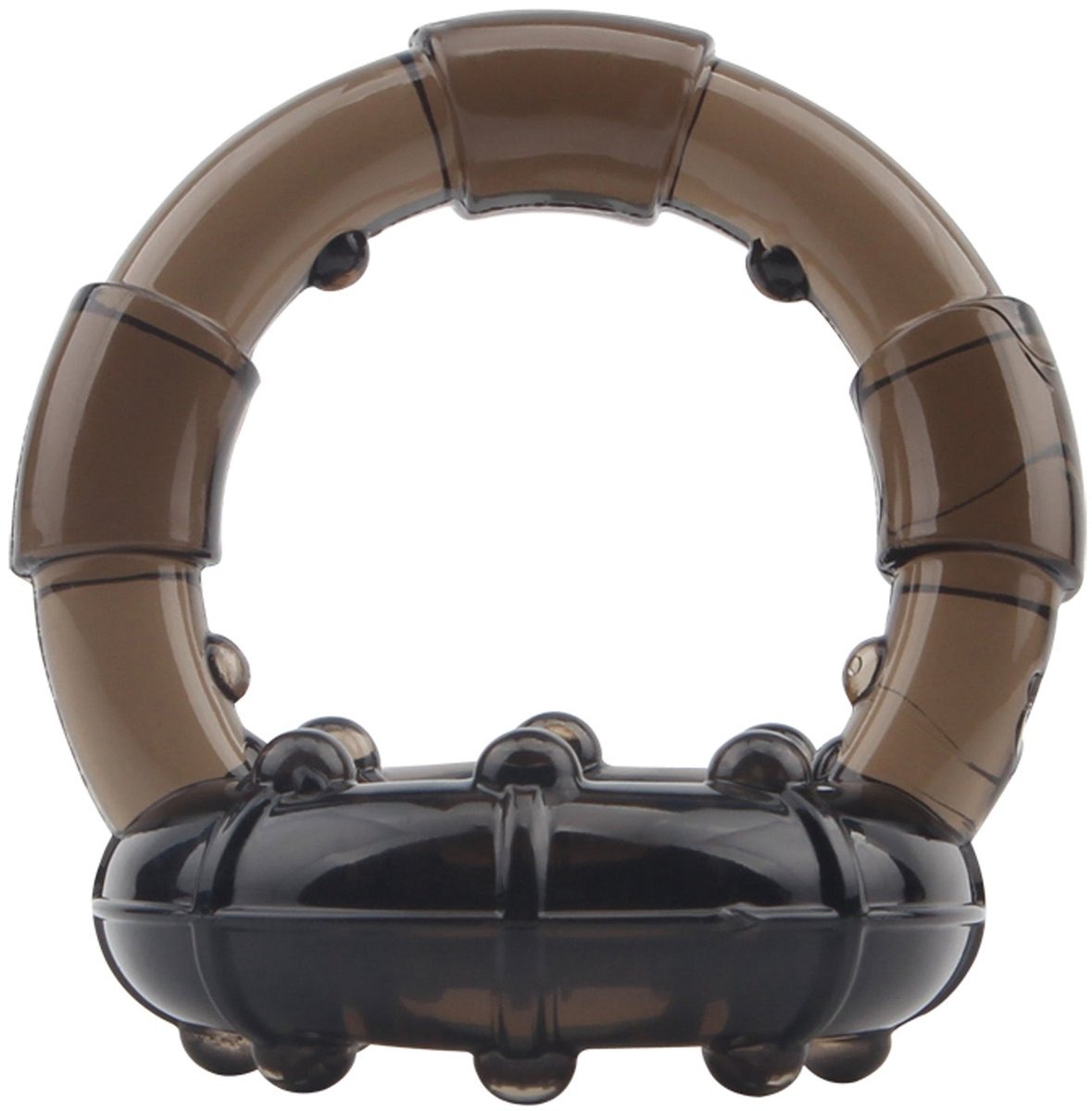 Эрекционное кольцо Chisa GK Power Dual Enhancement Ring с рельефной поверхностью, черное