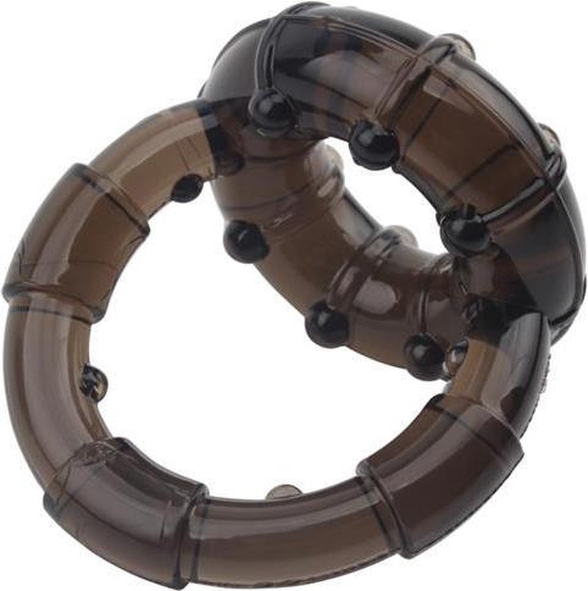 Эрекционное кольцо Chisa GK Power Dual Enhancement Ring с рельефной поверхностью, черное