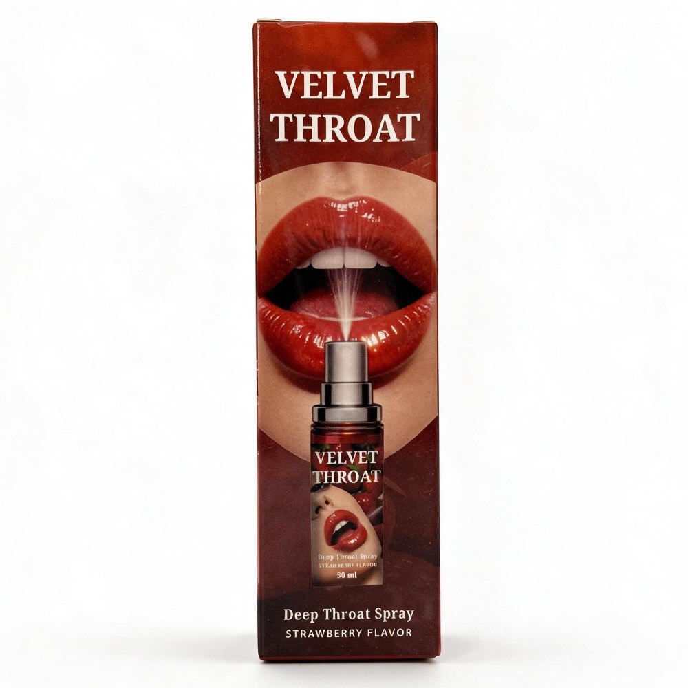 Спрей для глибокого мінета WOW Velvet Deep Throat, полуниця, 50 мл