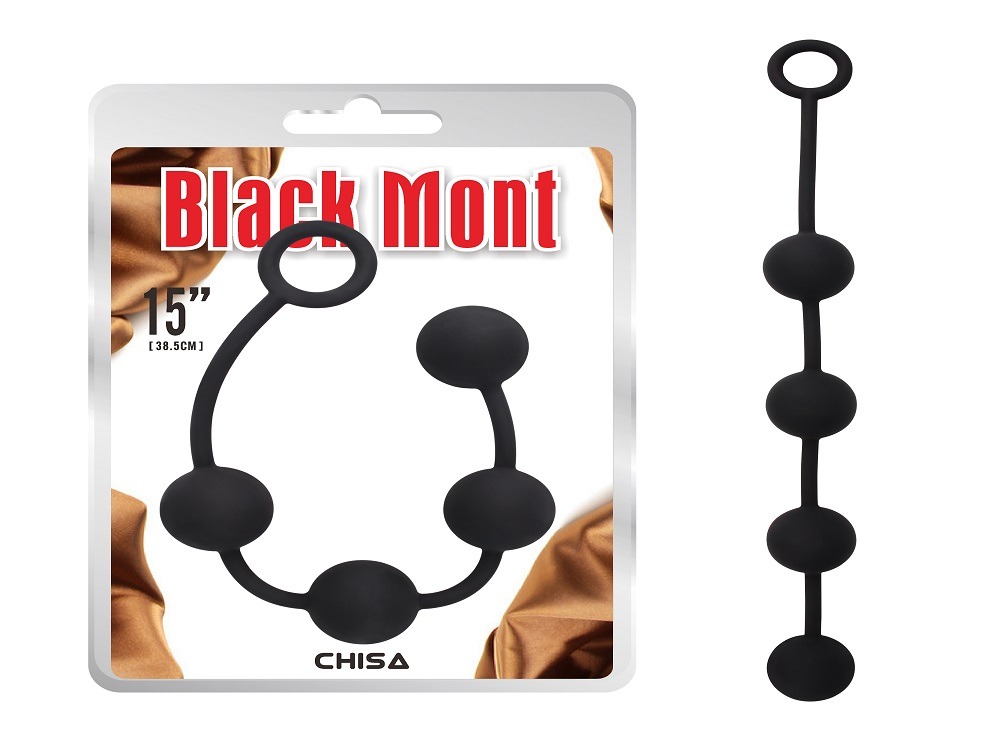 Анальні буси Chisa Black Mont Storm Beads чорні, M