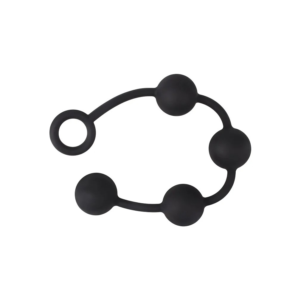 Анальные бусы большие из силикона Chisa Black Mont, черные, 49 см х 4.9 см