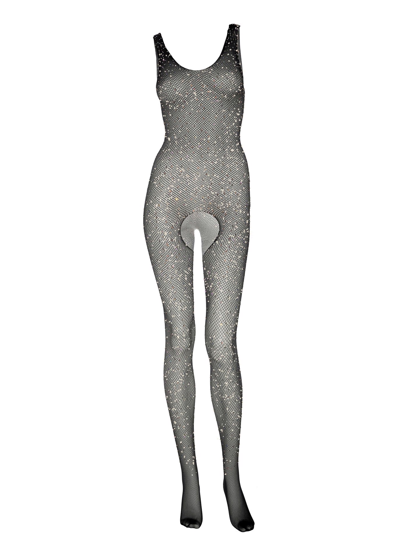 Комбінезон із стразами чорний LEG AVENUE Fishnet Tank Bodystockin O\S