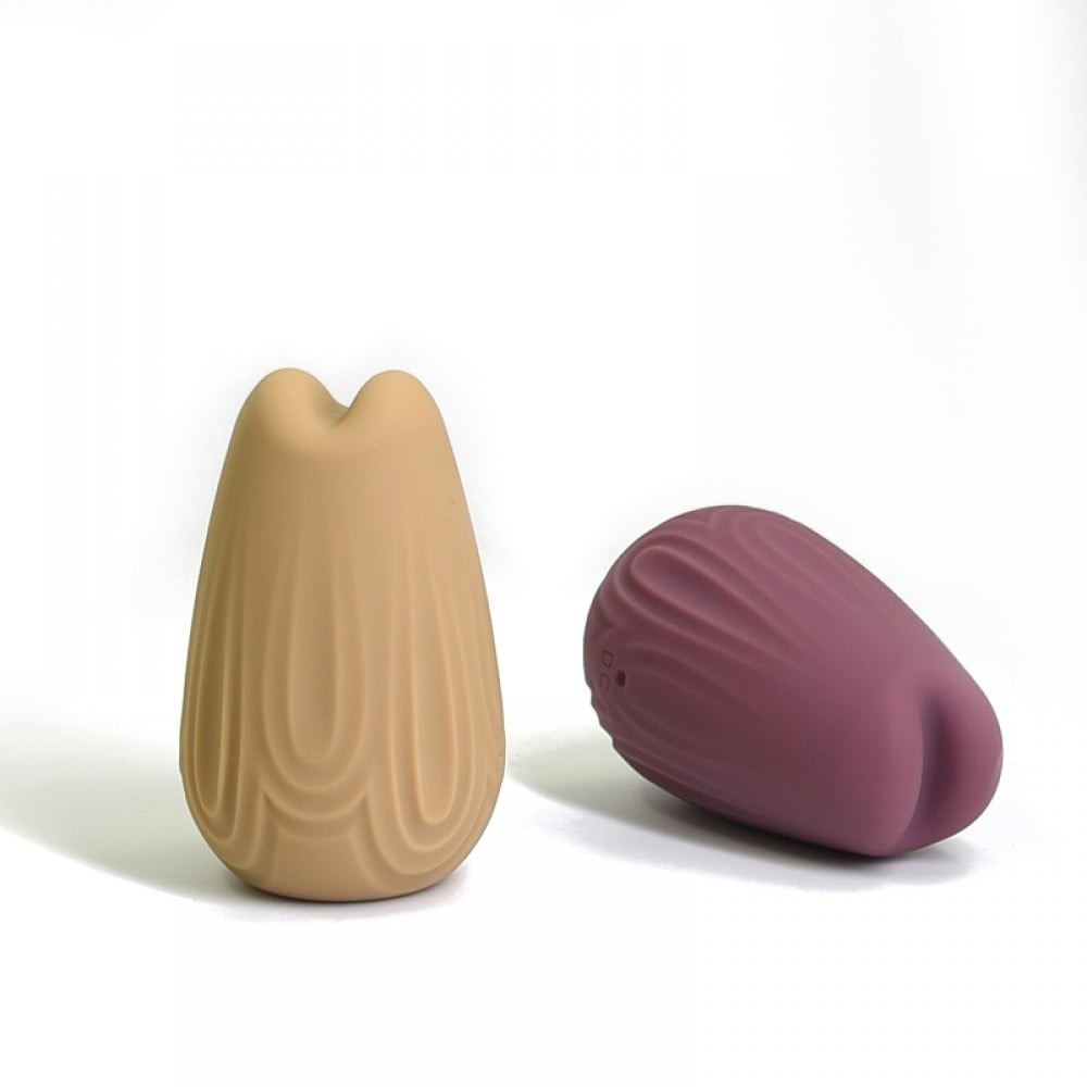 Міні-вібратор для клітора з фігурним візерунком Sweet Em Velvet Lure,10 режимів вібрації, жовтий
