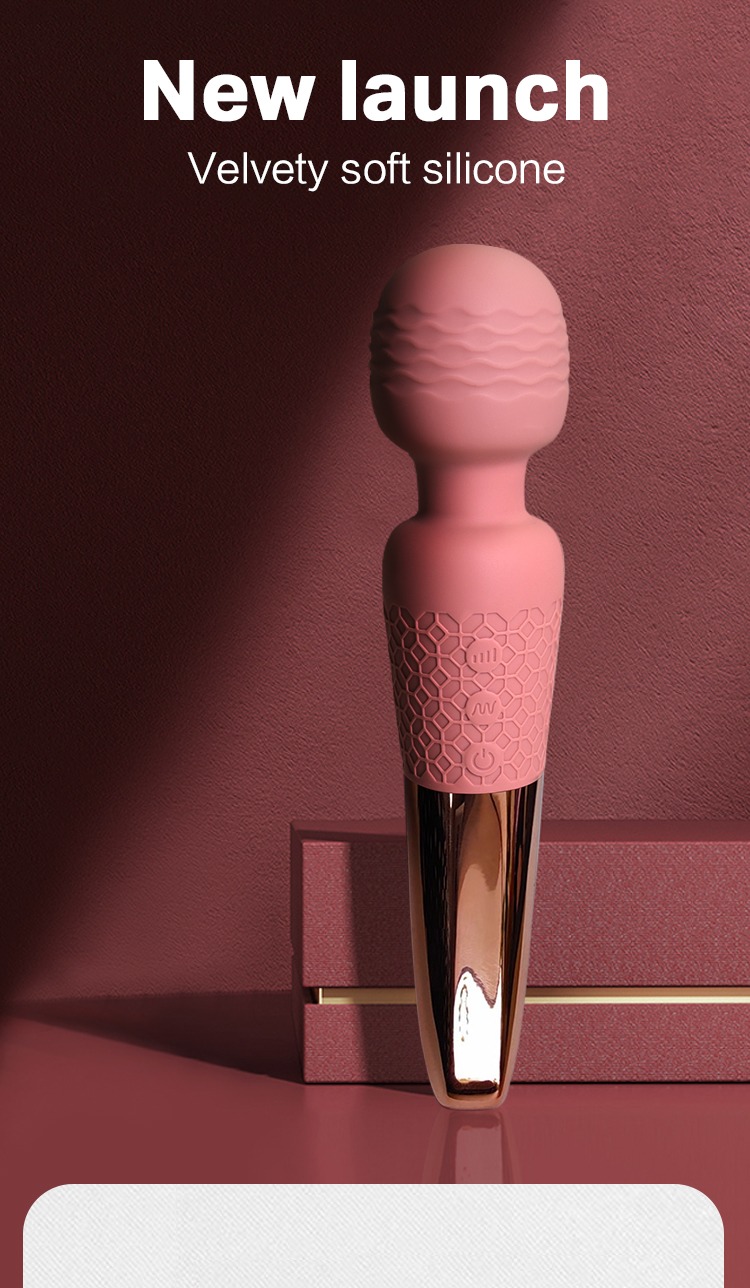 Вибратор-микрофон Sweet Em Velvet Lurer, 28 режимов вибрации, розовый с золотом