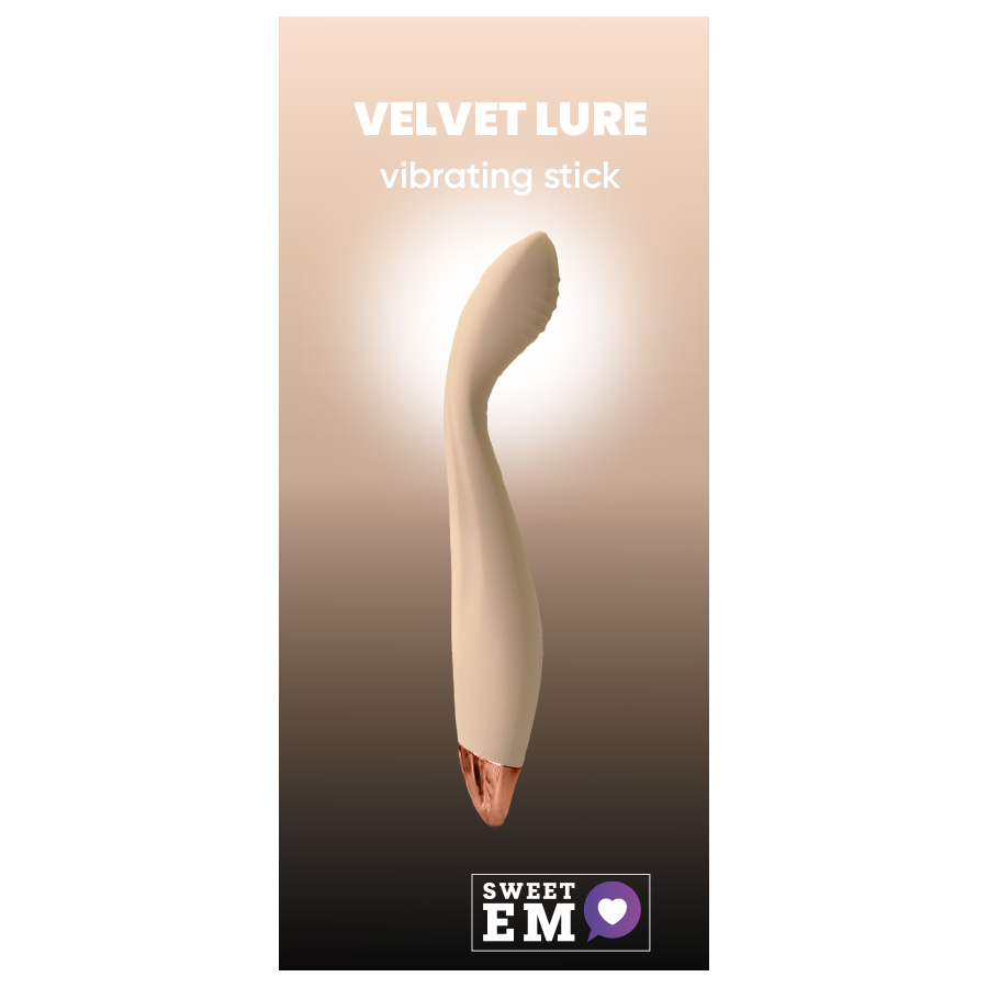 Вібратор для стимуляції точки G та клітора Sweet Em Velvet Lure, ніжно жовтий
