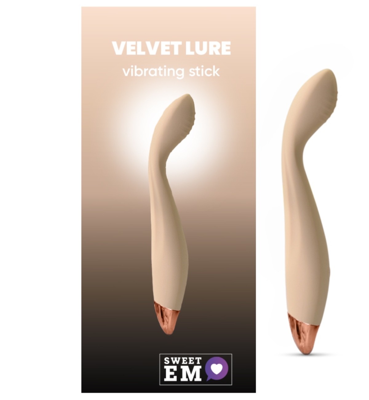 Вібратор для стимуляції точки G та клітора Sweet Em Velvet Lure, ніжно жовтий
