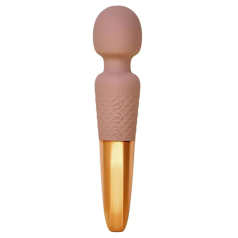 Вібратор мікрофон Sweet Em Velvet Lure, 28 режимів вібрації, бежевий із золотом