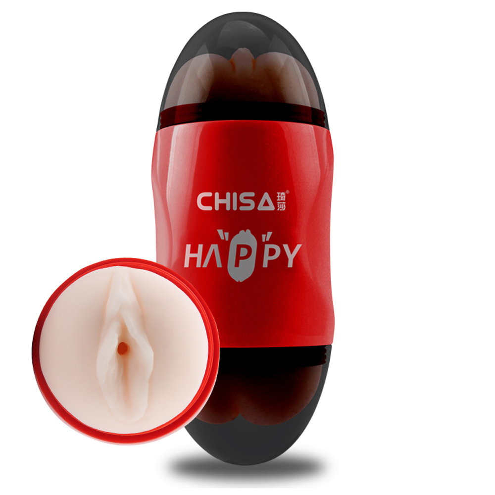 Мастурбатор двосторонній Вагіна та Рот Chisa Portable Happy Cup у колбі