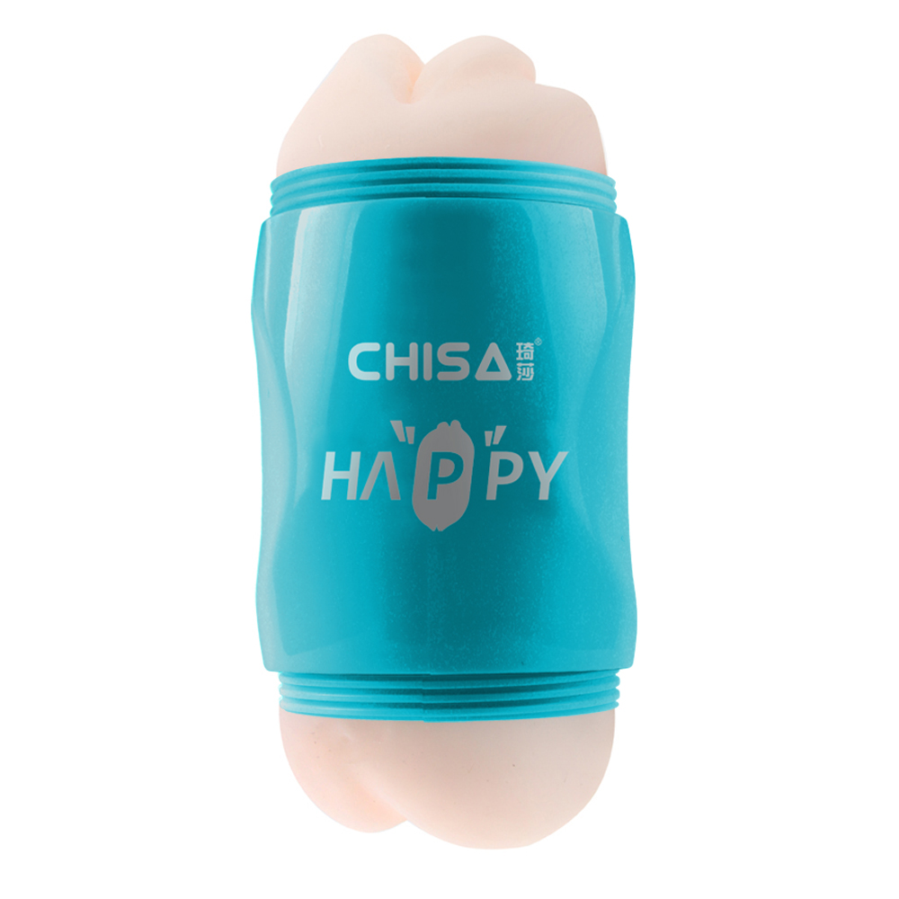 Мастурбатор Вагіна та Рот у колбі Chisa Portable Happy Cup з вібрацією