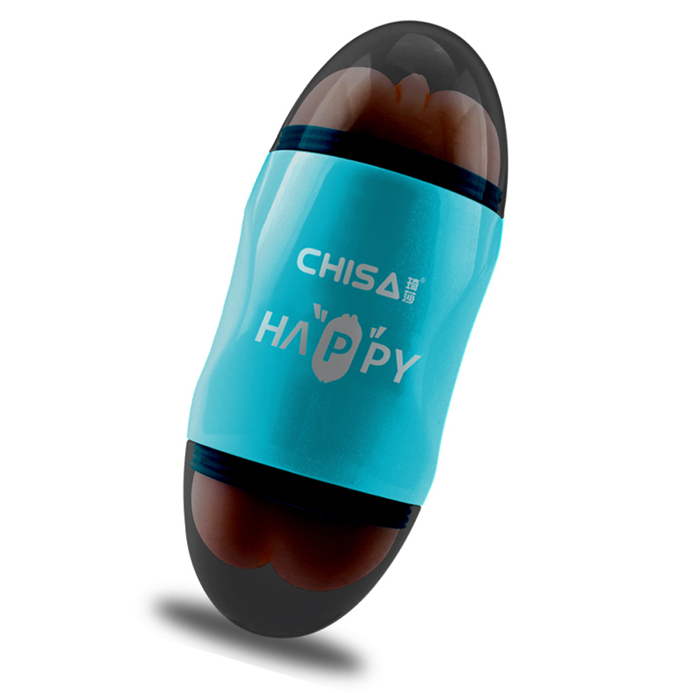 Мастурбатор Вагіна та Рот у колбі Chisa Portable Happy Cup з вібрацією