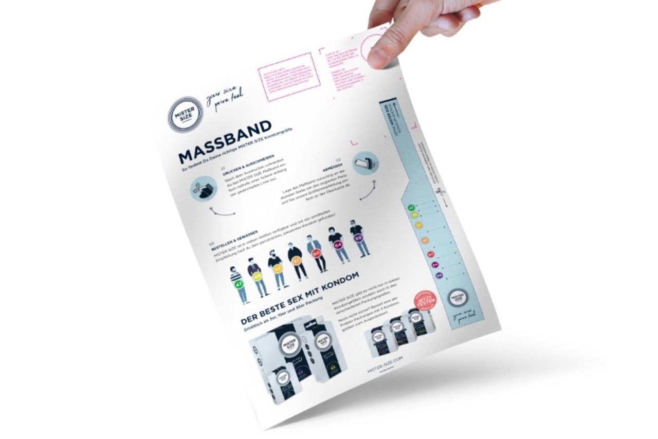 Стрічка вимірювальна для пеніса Mister Size Guide Dispenser