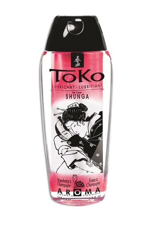 Лубрикант оральный Shunga Toko со вкусом клубники и шампанского, 165 мл