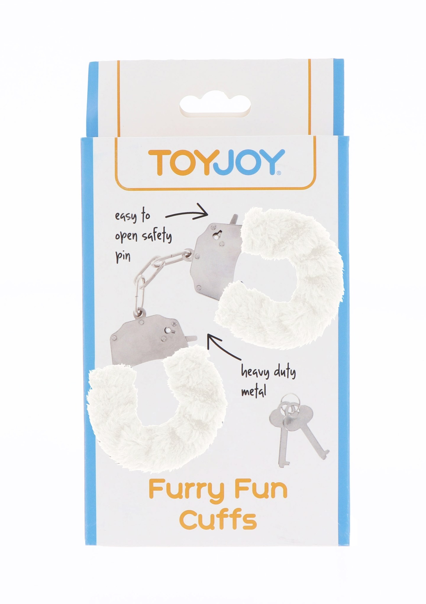 Наручники с мехом Toy Joy белые