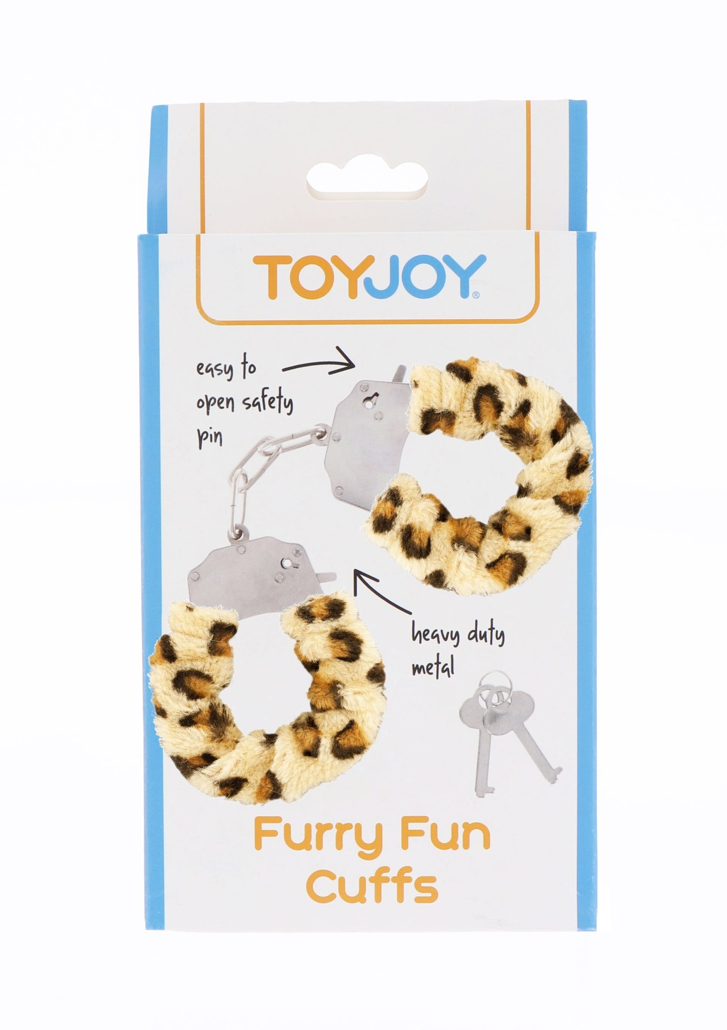 Наручники с мехом Toy Joy леопардовые