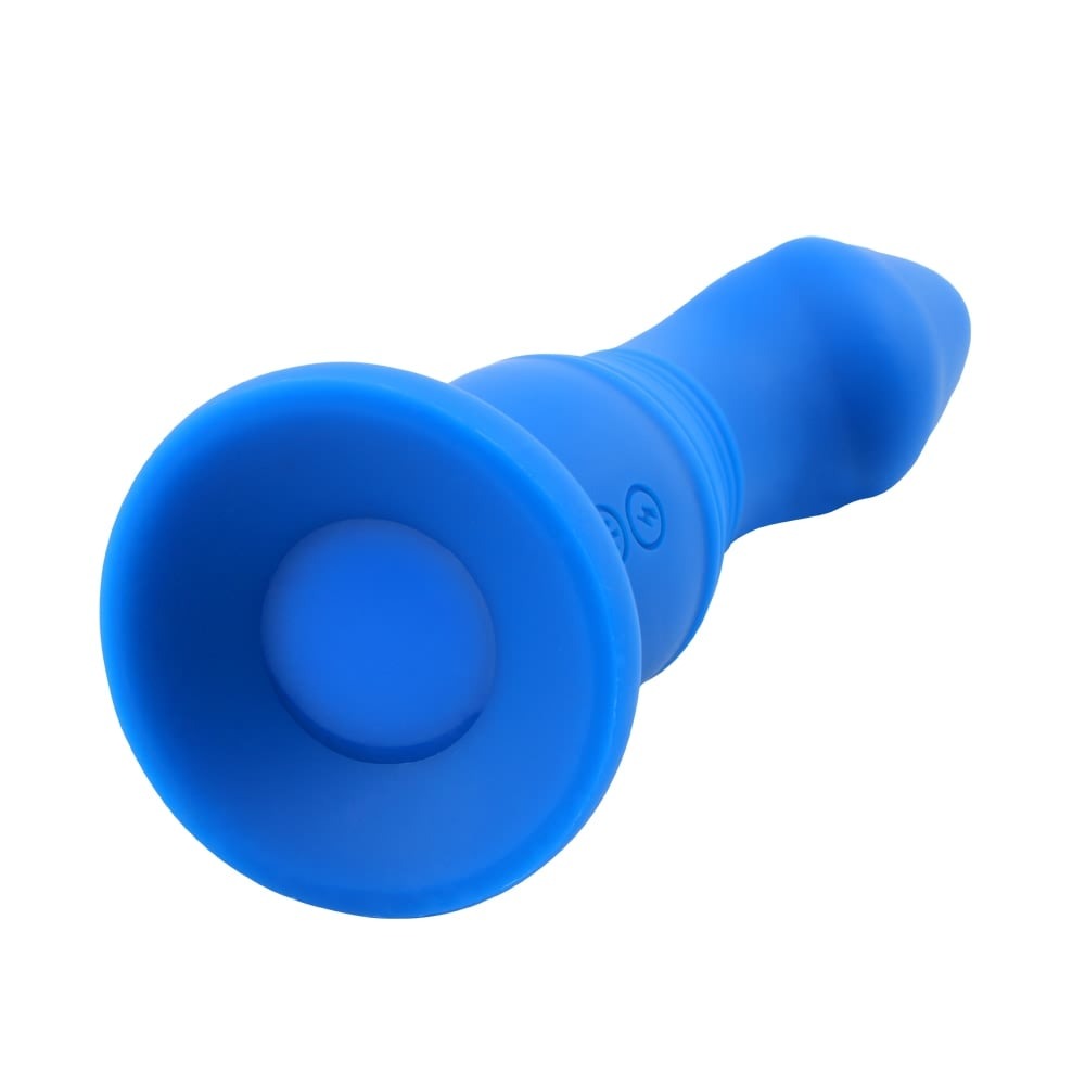 Вибратор на присоске Chisa DiDi Curne Burst Vibrator с рельефом, синий