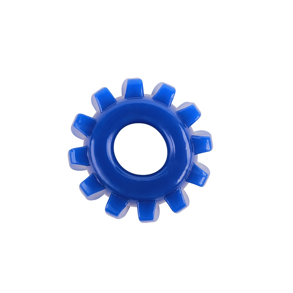 Набір ерекційних кілець Chisa GK Power Cock Rings із рельєфом, сині, 3 шт.