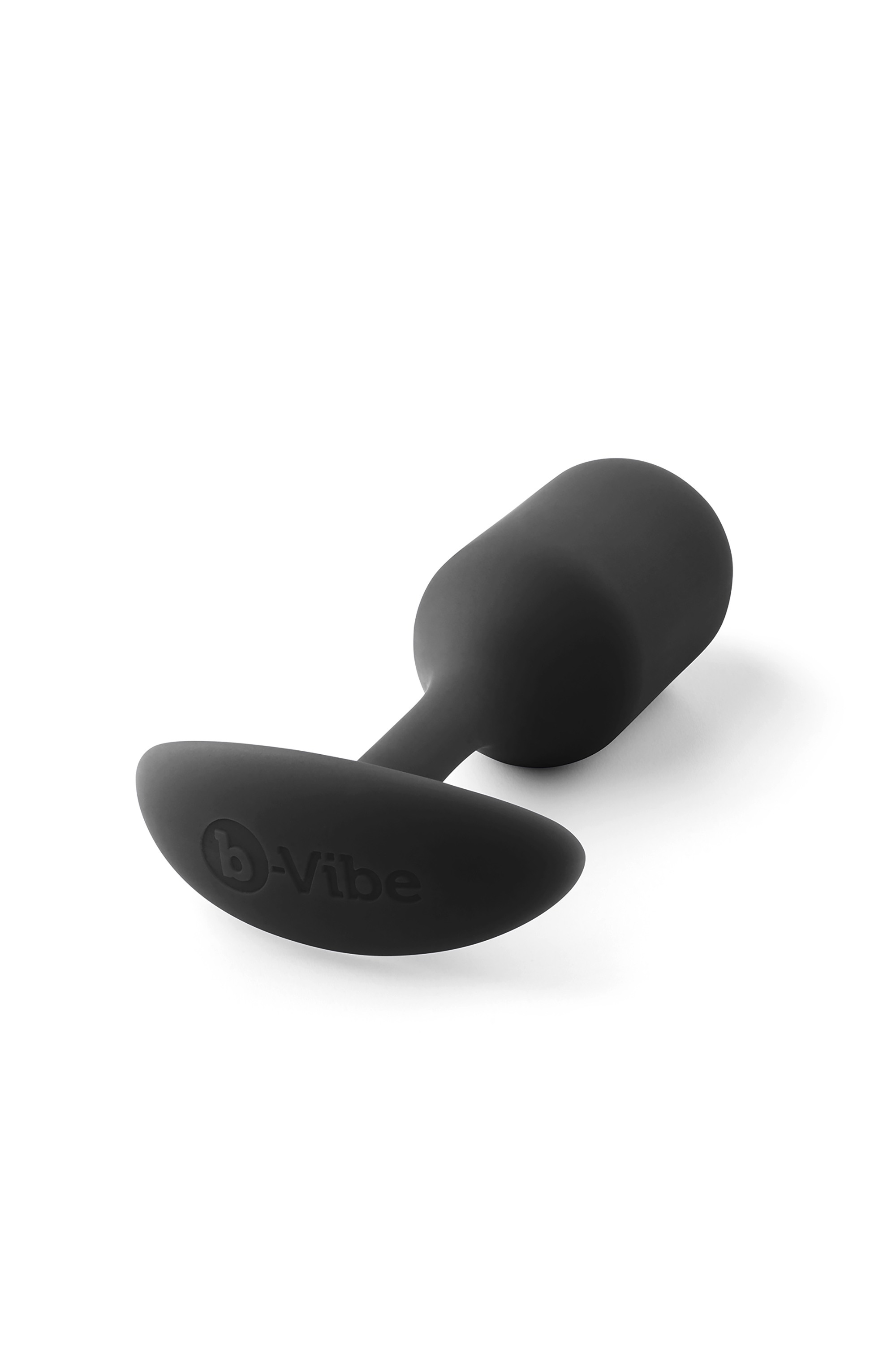 Анальная пробка со смещенным центром тяжести B-Vibe Snug Plug 2, силиконовая, черная