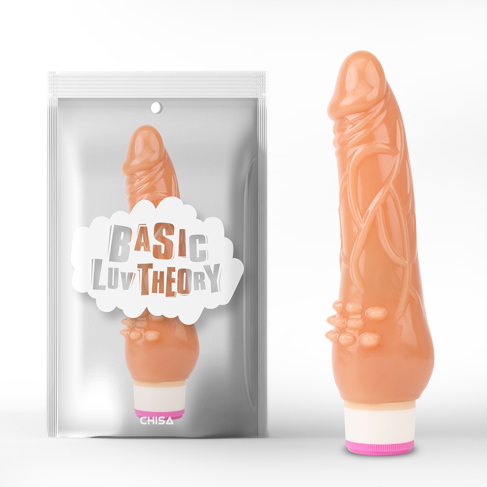 Вибратор реалистичный, рельефный Chisa Basic Luv Theory Beginner Rider, бежевый