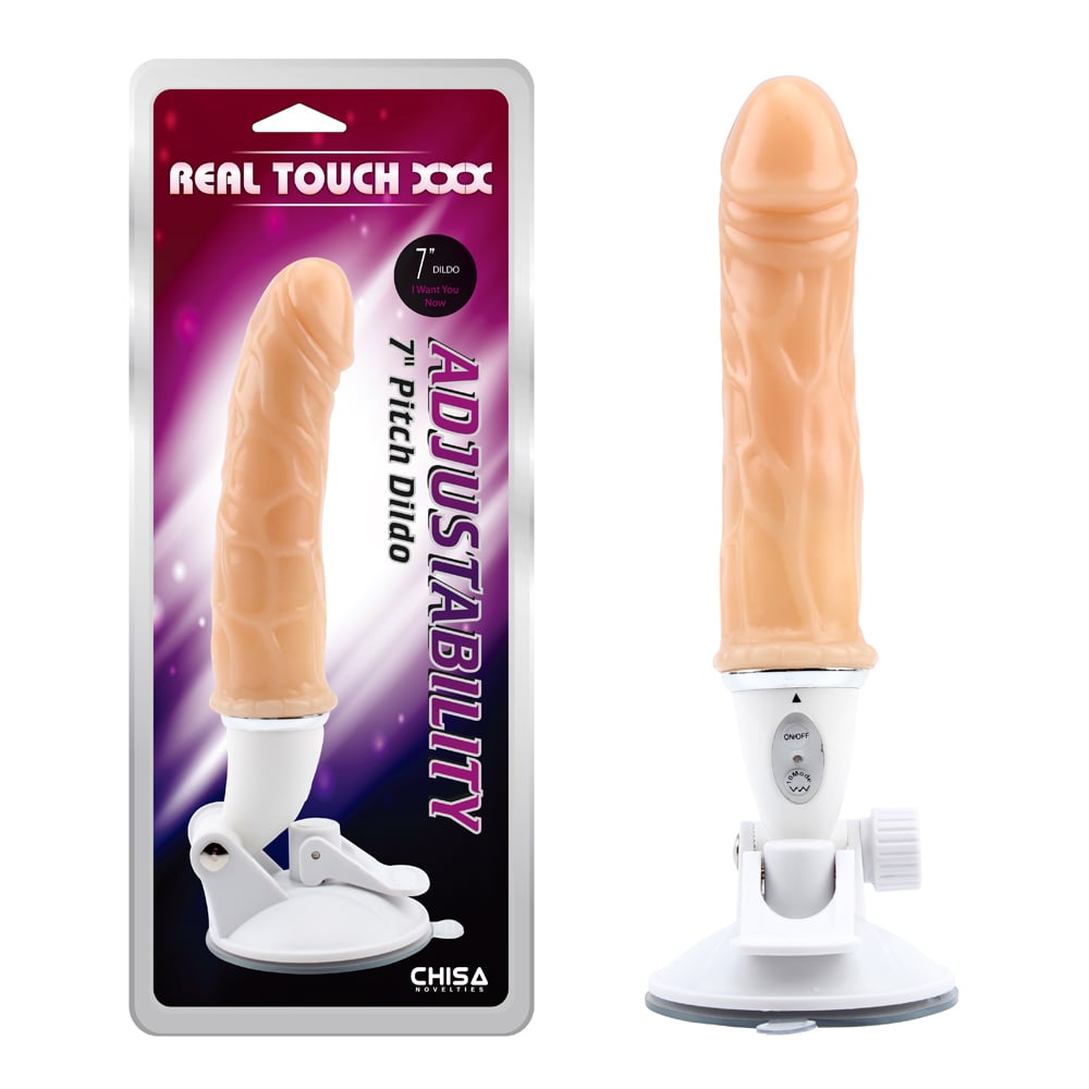 Вібратор реалістичний Chisa Real Touch XXX Adjustability на регульованій присосці, бежевий