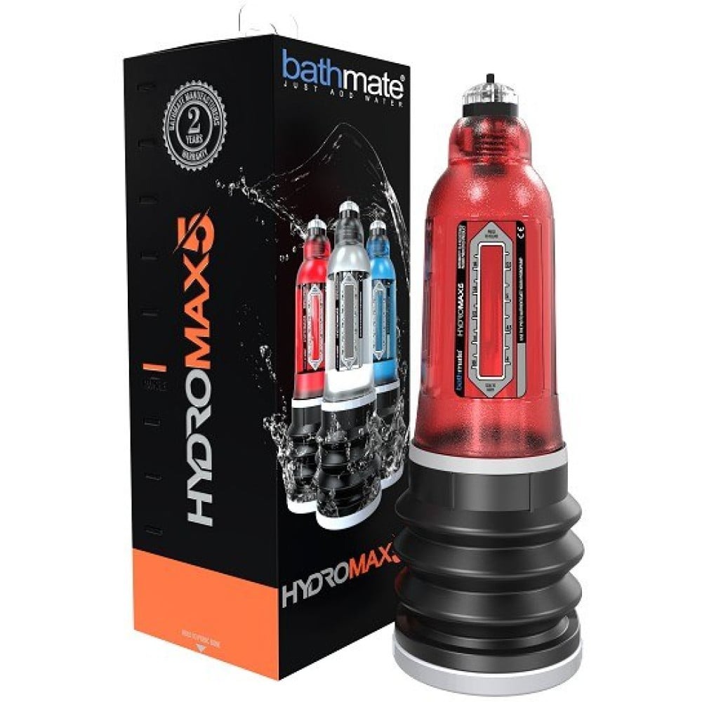 Гідромпа для збільшення пеніса Bathmate HYDROMAX 5 чорно-червона