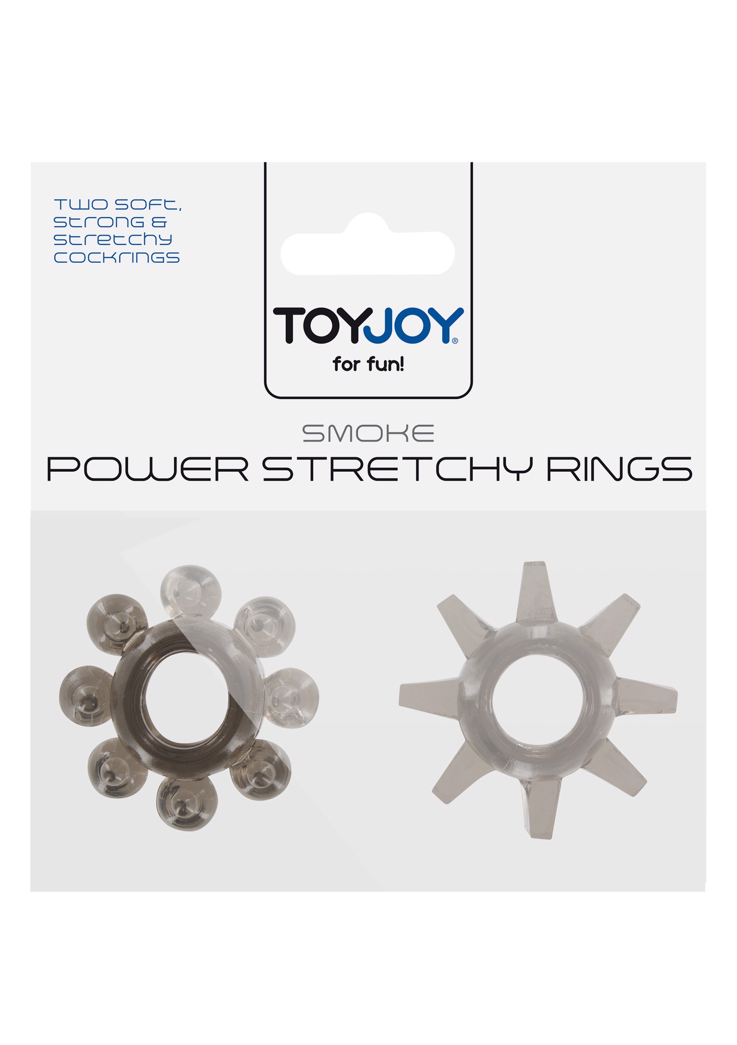 Кільця ерекційні Toy Joy Power Stretchy Rings прозоро-чорні, 2 шт.