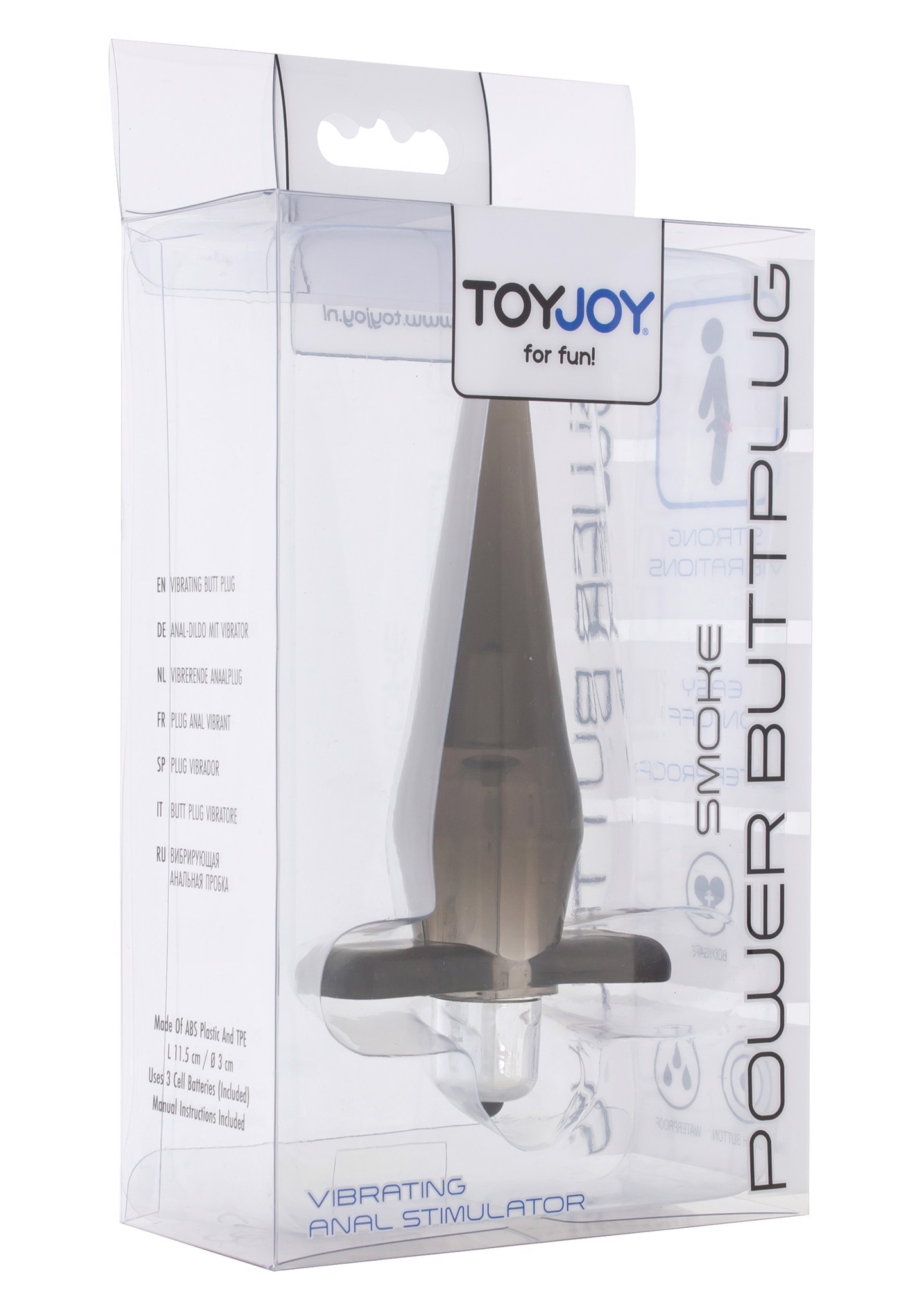 Анальний вібратор Toy Joy Power Buttplug сірий