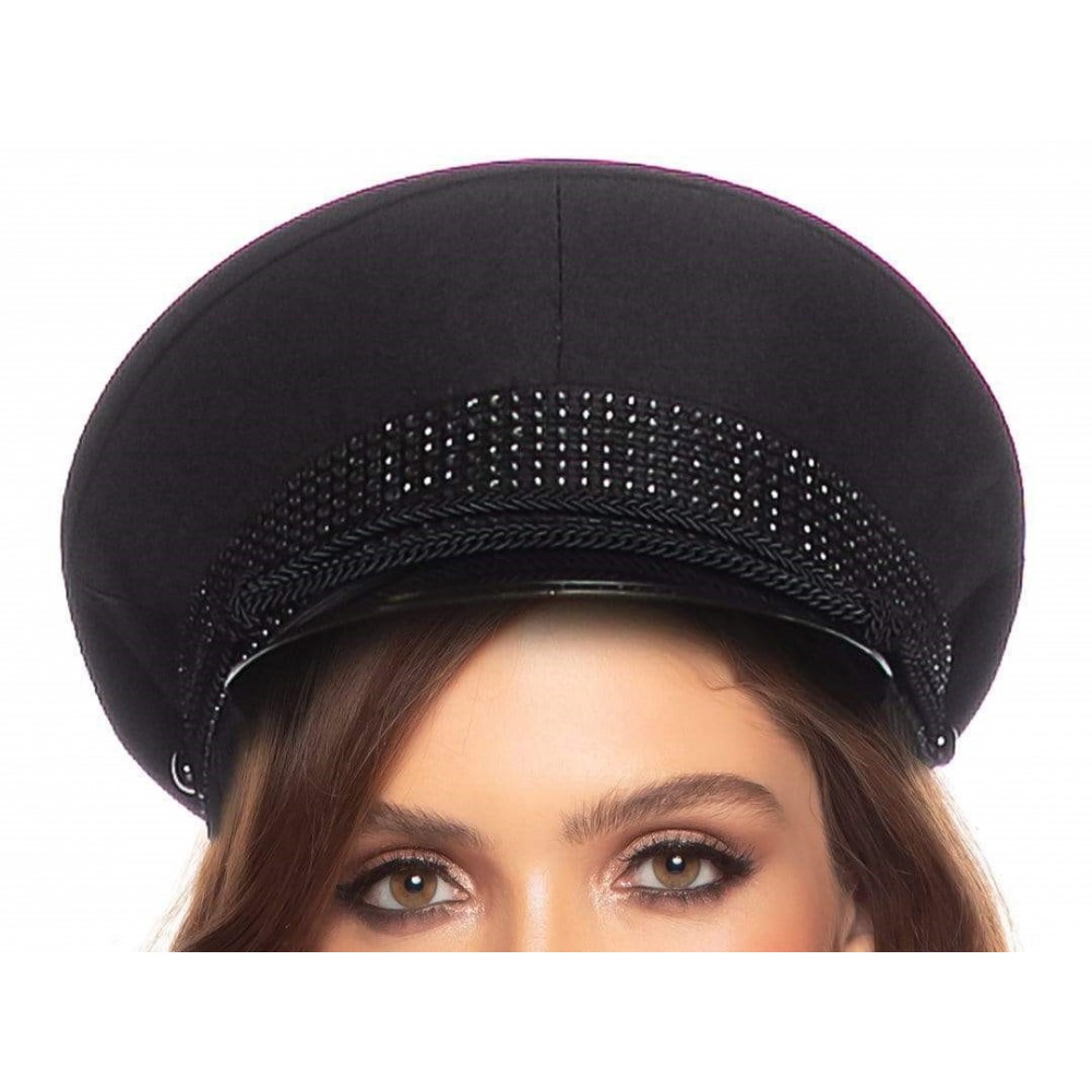 Офицерская шляпа Festival Officer Hat от Rhinestone Leg Avenue, черная