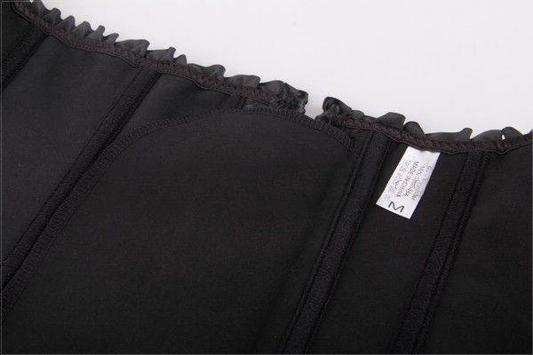 Корсет с цветочным принтом Star Night Corset Top с крючками и шнуровкой, черный, M (без коробки)