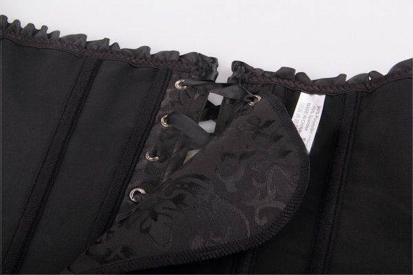 Корсет з квітковим принтом Star Night Corset Top з гачками та шнурівкою, чорний, XS (без коробки)